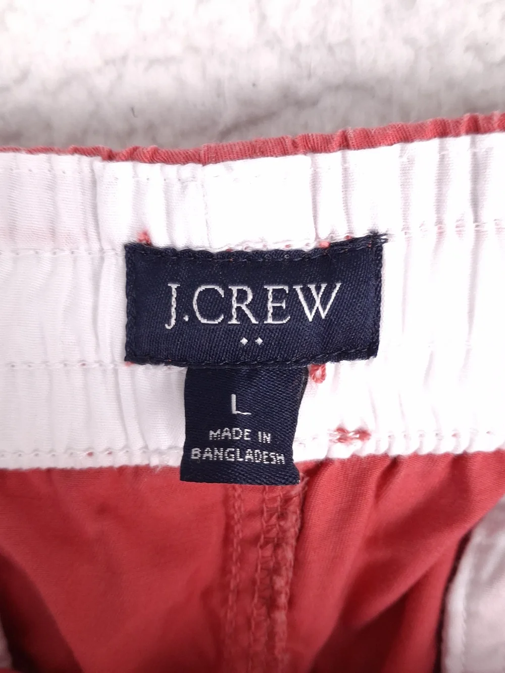 J. Crew Twill Drawstring Dock Shorts elastic waist retro preppy beach chino pink